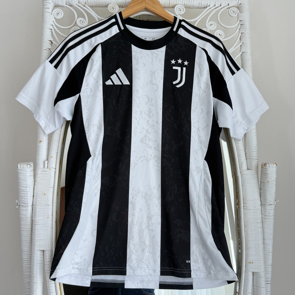 Adidas Juventus Jersey Mens Medium 24/25 Home Black White #33 Soccer IS8002 JJ